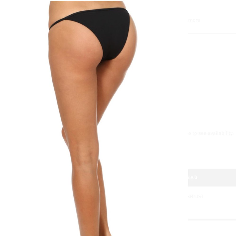 Solid & Striped The Kate Bottom - Black Ribbed